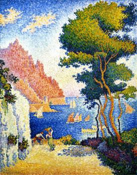 (image for) Handmade oil painting Copy paintings of famous artists Paul Signac paintings,Capo de Noli - Click Image to Close